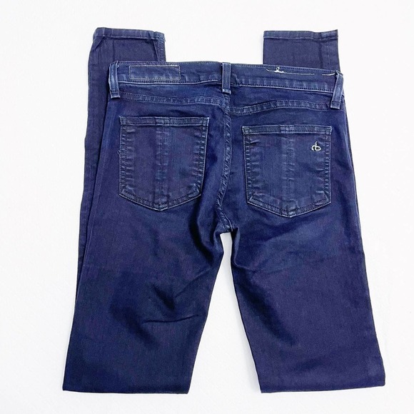 Rag & Bone Legging Skinny Jeans Zippered Midnight SZ25 - Picture 2 of 8